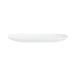 Luminarc Fuente Rectangular Sweet Line de Vidrio Templado Opal de 28x23 cm, Blanco, Apta para Horno y Lavavajillas