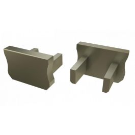 Tapón Final Perfil Tipo X Plástico Inox Con Agujero