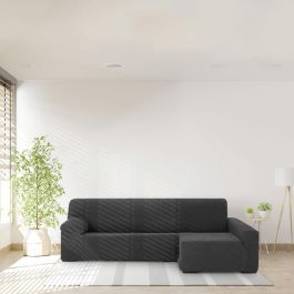 Funda para chaise longue de brazo largo derecho Eysa THOR Antracita Gris oscuro 170 x 110 x 310 cm