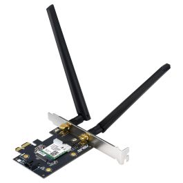 Asus 90IG07I0-ME0B10 Adaptador WiFi 6E PCIe Inalámbrico con Bluetooth 5.2, 2402 Mbit/s Tribanda