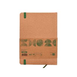 Libreta Liderpapel Ecouse 100% Reciclada A5 96 Hojas 70 gr-M2 Horizontal Con Gomilla Y Marca Paginas