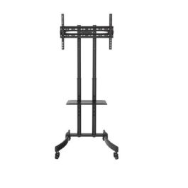 Fonestar sistem Soporte Suelo STS - 4664N para TV 37 a 70 Pulgadas, VESA 200/300/400/600x400, Ajustable en Altura, Inclinación y Bandeja Multimedia