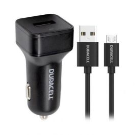 Cargador de Coche Duracell DR5032A/ USB + Cable MicroUSB/ 2.4A