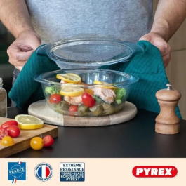 Cacerola Boro con Tapa Essentials Pyrex 1,6 L+0,5 L