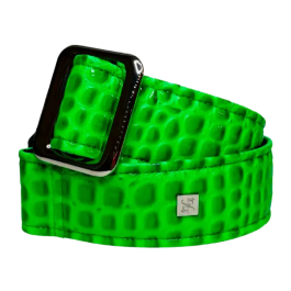 GETM Correa para Guitarra y Bajo Aussie Gator Jd Neon Verde Fluorescente Ajustable hasta 165cm