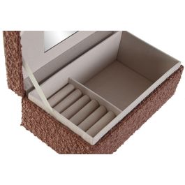 DKD Home Decor Joyero Glam Burdeos Poliester 22 x 12 x 9.5 cm (4 Unidades)