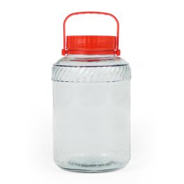 Inde Tarro de Vidrio con Tapa y Asa 18000 ml (2 Unidades)
