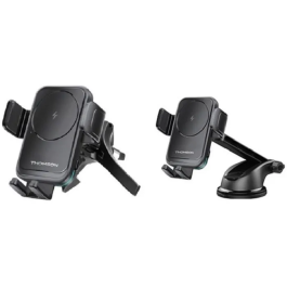 Thomson Soporte para Teléfono THO3513767505000 con Cargador por Inducción y Dos Sistemas de Fijación: Rejilla de Ventilación o Ventosa Precio: 47.68999983. SKU: B1F9BSMCDJ