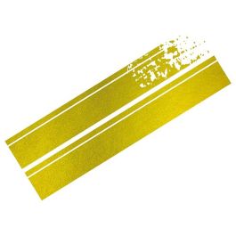 Foliatec FO33954 Pegatina para Coche Diseño Rayas Dorado 22x150cm 2 Piezas Resistente a la Intemperie Lavado de Autos PVC Adhesivo Exterior