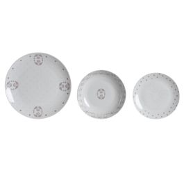 Vajilla Scandi DKD Home Decor Rosa Blanco 27 x 3 x 27 cm Set de 18 Precio: 84.59000011. SKU: S3044672