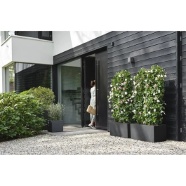 Elho ELH8711904499266 Jardinera Vivo Next Square 30 Negro Ø 30 x H 29 cm Interior/Exterior 100% Reciclado