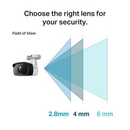 TP-Link VIGI C330I(4MM) Cámara IP de Vigilancia Exterior Bala 3MP 2K 2304x1296 Lente 4mm Visión Nocturna IP67 PoE
