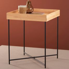 Day Mesa Bandeja 40X40 cm Altura 50 cm Bambú Metal