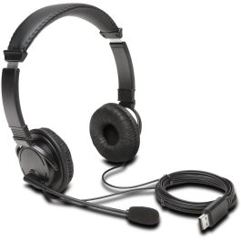 Kensington Auriculares Hi-Fi con Micrófono, USB-A, Cable de 1.80m, Negro