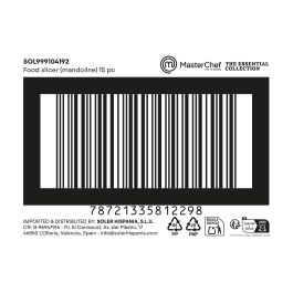 Inde Set De Mandolina 15 Piezas 31x13.2x12.4 cm (6 Cajas)