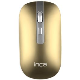 Inca IWM-531RS Ratón Inalámbrico y Bluetooth 1600 DPI con Clic Silencioso, Diseño Ergonómico Metálico Amarillo Precio: 35.50000003. SKU: B1DL2NGXFV