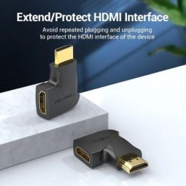 Adaptador HDMI 4K 270º Vention AIQB0-2/ HDMI Macho - HDMI Hembra/ Pack 2 Uds Adaptador HDMI 4K 270º Vention AIQB0-2/ HDMI Macho - HDMI Hembra/ Pack 2 Uds