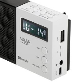 Adler Radio digital AD 1908 PLL FM Bluetooth 5.0, sintonización avanzada, 12,5 x 3 x 7 cm