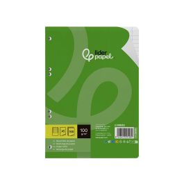 Recambio Liderpapel A5 100 H 100 gr-M2 Horizontal Doble Margen 6 Taladros