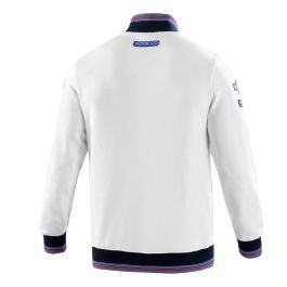Sparco S01278MRBI2M Sudadera con Cremallera Completa Martini Racing 100% Algodón 300g/m² Blanca Talla M