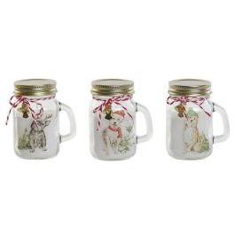 Vela DKD Home Decor Blanco Dorado Navidad 8 x 5 x 9 cm (3 Unidades) Precio: 10.50000006. SKU: B184QMBM8N