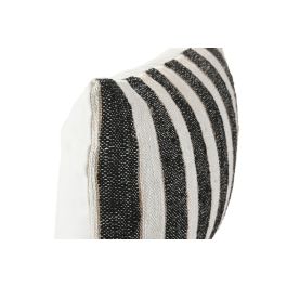 DKD Home Decor Cojín Tradicional de Algodón y Viscosa Blanco y Negro 30 x 50 cm (2 Unidades)