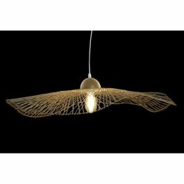 DKD Home Decor Lámpara de Techo Balines de Bambú Natural E27 85 x 85 x 17 cm Hecha a Mano