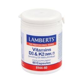 LAMBERTS Vitamina D3 1000 UI + K2 90 µg - 60 Cápsulas Fáciles de Tragar - Soporte Óseo y Coagulación Sanguínea Precio: 34.50000037. SKU: B17S7SE7HT
