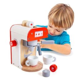 Molto Máquina de café de madera con 8 accesorios para niños