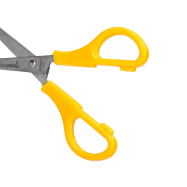 Liderpapel Tijera PS-52-D con Funda, 14 cm, Puntas Redondeadas, Acero Inoxidable, Mango Plástico, Colores Surtidos, Uso Hogar y Oficina