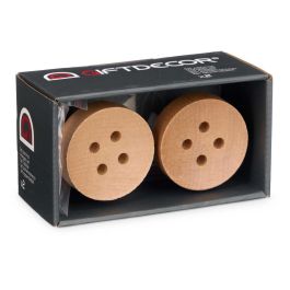 Set 2 Perchas Madera Color Natural Giftdecor 6X6CM (6 Unidades) Set 2 Perchas Madera Color Natural Giftdecor 6X6CM (6 Unidades)