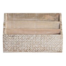 Organizador Indio DKD Home Decor Natural Blanco 13 x 21 x 32 cm