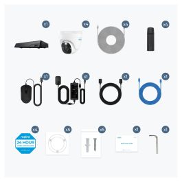 Reolink NVS8-8MD4 Sistema NVR PoE con 4 Cámaras 8MP Interior/Exterior Visión Nocturna 30m