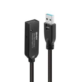 Lindy 43376 - Cable Extensión Activo USB 3.0 de 10m Tipo A a C, 5Gbps para Periféricos