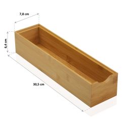 Versa Caja de Bambú Grande 7.8x6.4x30.5 cm (4 Unidades)