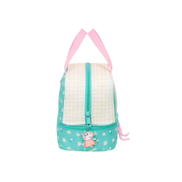 Portameriendas Peppa Pig Pretty flowers Amarillo Menta 20 x 20 x 15 cm