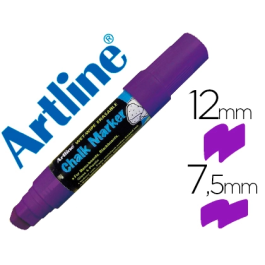 Rotulador Artline EPW-12 Pizarra Vidrio Plástico Exterior Interior Borrable Punta Rectangular Trazo 12 mm Color Violeta Precio: 34.59000017. SKU: B16LDL5TQ6
