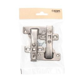 Edm Bisagra Cazoleta Rinconera 90º Ø 35mm Zincado Tornillos y Base Incluidos Blister 2 Unidades