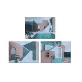 DKD Home Decor Cuadro Boho 70 x 50 x 1.8 cm Verde Menta Terracota Lienzo Mdf (3 Unidades) Precio: 20.89000023. SKU: B13SQHK675