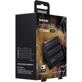 Samsung T7 Shield 4TB SSD Portátil USB 3.2 Gen2 Negro