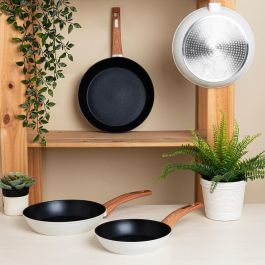 Quid Sartén Aluminio Forjado Cocco 28 cm Blanco Antiadherente Apta Inducción Vitrocerámica Gas Eléctrica