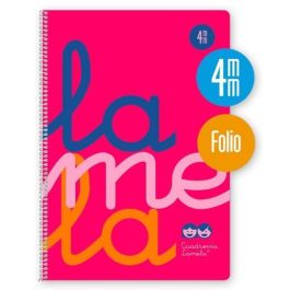 Lamela Cuaderno Espiral 80H Folio 90 gr Cuadrovía 4 mm C-Margen Cubierta Pp Rosa Fluorescente Paquete 5 Unidades Precio: 25.69000005. SKU: S8411432