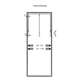 SERVETTO DISTA2 Distanciador para Percheros Servetto 3T, Evita Tope con Puertas Interiores de Armarios, Blanco