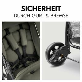 HAUCK HAU4007923171639 Cochecito Sport Plegable y Reclinable, Capota, 4 Ruedas, Verde Oliva