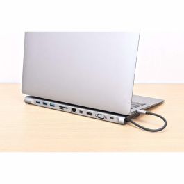 MANHATTAN USB-C Docking Station 11 en 1 MST para 3 Monitores