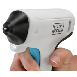 Black+Decker Pistola de Cola BCGL115-XJ 3,6V para Barra de Silicona Ø7 mm con Carga USB Tipo C y Luz LED