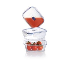 Set 3 Recipientes Rect Hermético Vidrio Pure Box Active Luminarc 38-82-122 cL