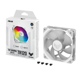 ASUS TUF GAMING TR120 ARGB 1-pack White Carcasa del ordenador Refrigerador de aire 12 cm Blanco ASUS TUF GAMING TR120 ARGB 1-pack White Carcasa del ordenador Refrigerador de aire 12 cm Blanco