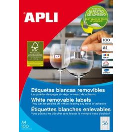 Etiquetas Adh.Impr.Apli A4 Blanca C.Rectos Removible Caja 100H 52,5X21,2 Mm 5.600 Uds.(03055) Precio: 31.95000039. SKU: B1H3EPV77E