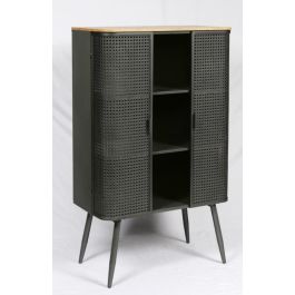 DKD Home Decor Estantería Loft Industrial con 2 Puertas y 2 Estantes de Metal y Madera, Gris Natural 79x39x133 cm Precio: 208.5900003. SKU: S3022654